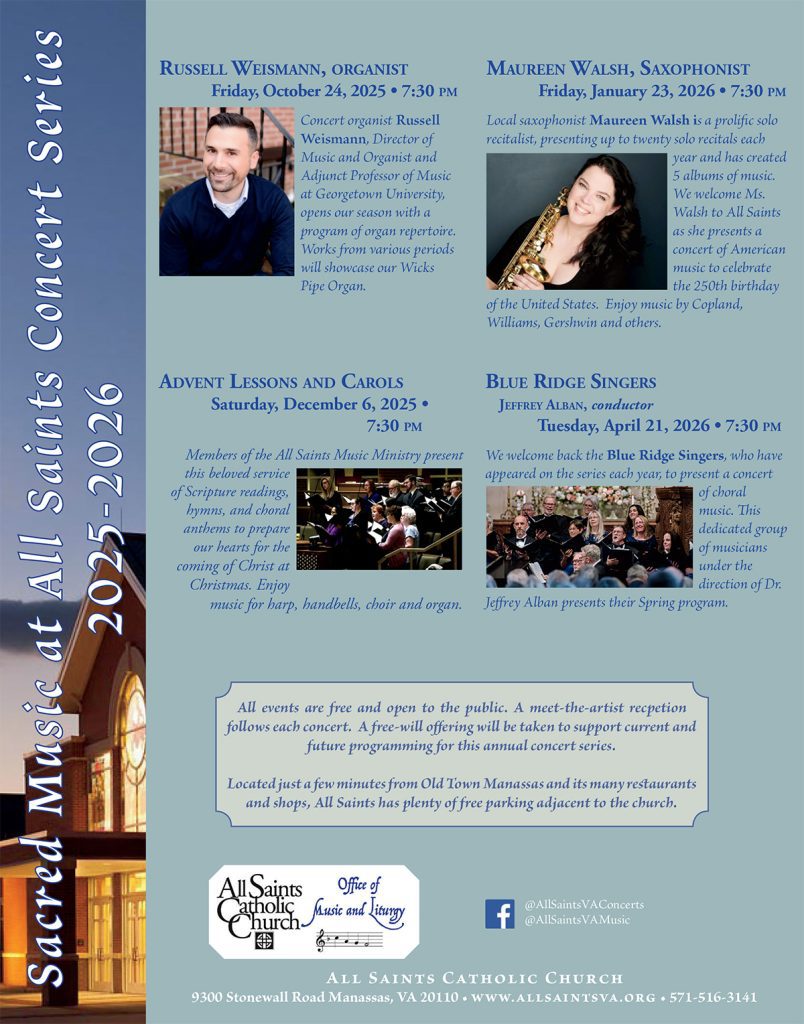 2025-2026 All Saints Concert Series schedule